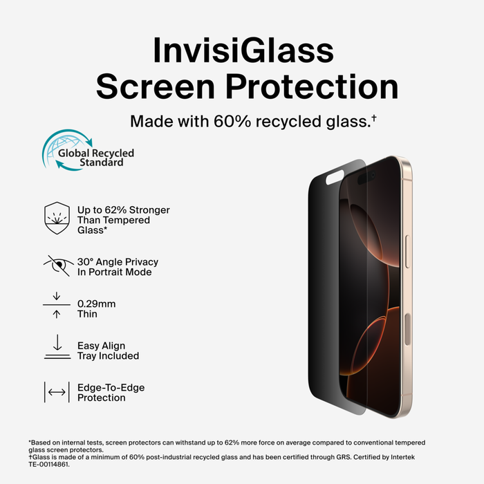 ScreenForce Privacy Screen Protector for iPhone 16 Pro - iGadget
