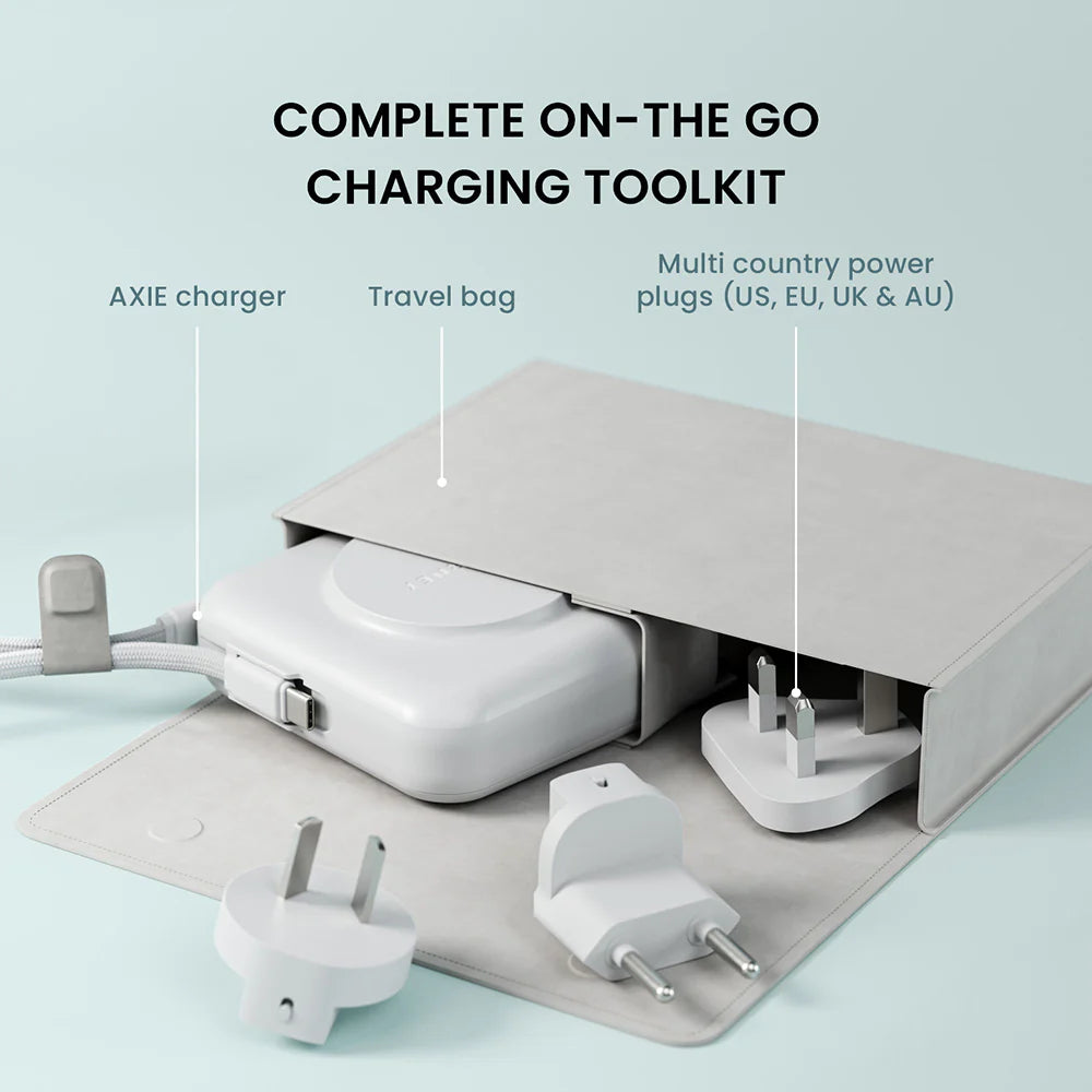 AXIE 3-in-1 Global Wall Charger & 10k mAh Power Bank - iGadget