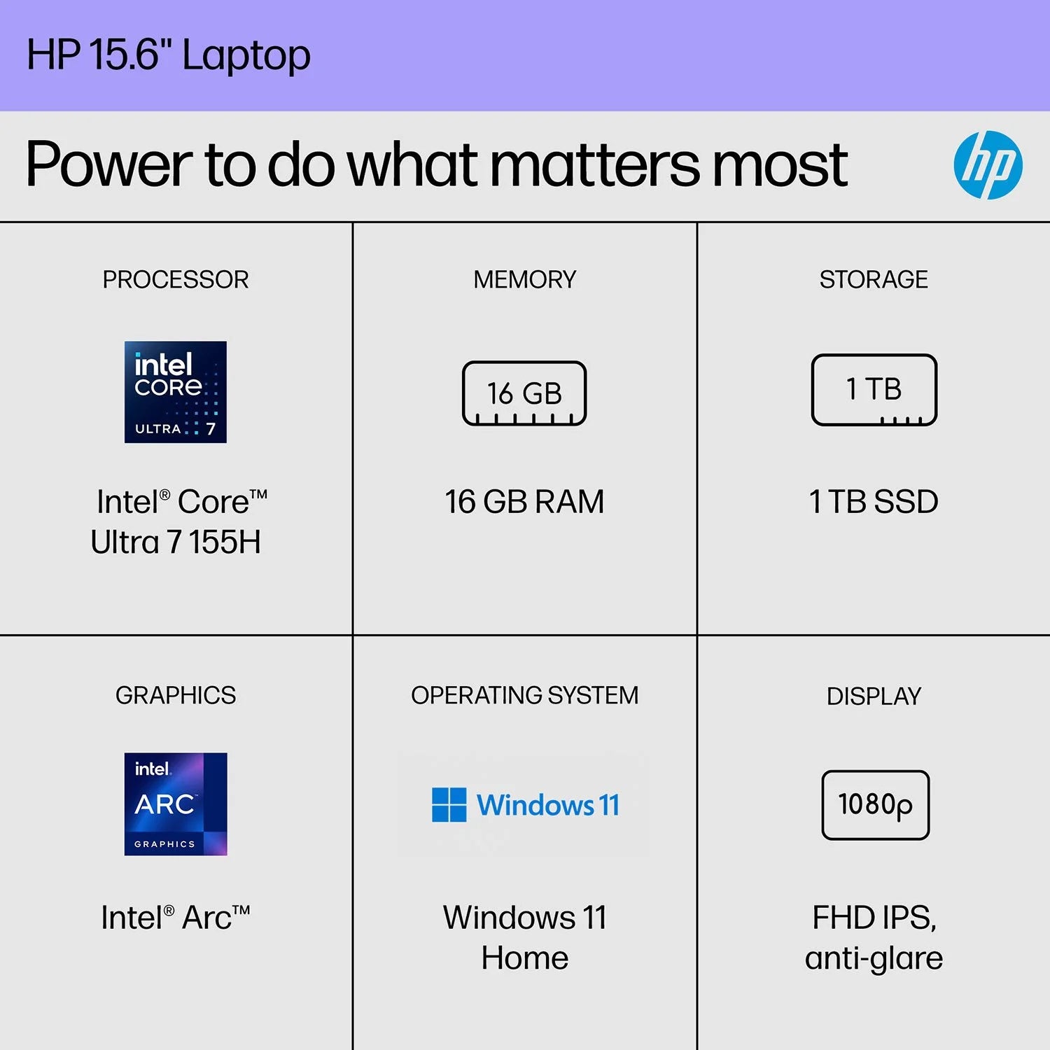 HP 15.6" Core Ultra 7 Laptop
