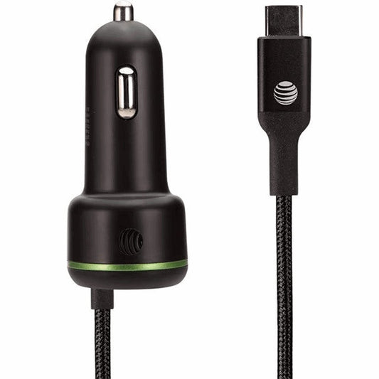 AT&T Captive Cable Power Delivery Car Charger 40W with USB-C Port (USB-C) - iGadget Store